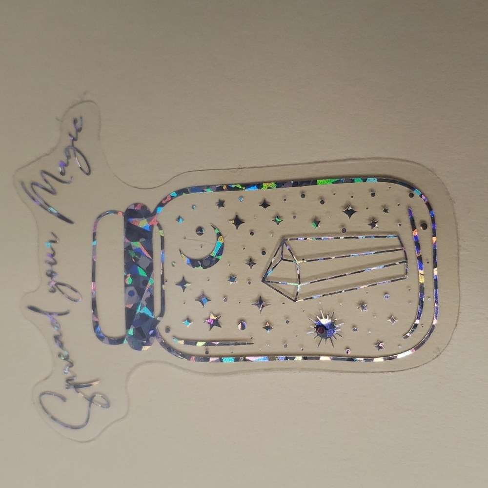 HOLOGRAPHIC Celestial MAGIC WATERPOOF Sticker CRYSTAL